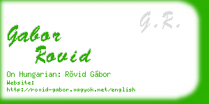 gabor rovid business card